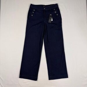 Rachel Zoe Wide Leg Jeans Women Size 8 Dark Blue New Sailor High Rise